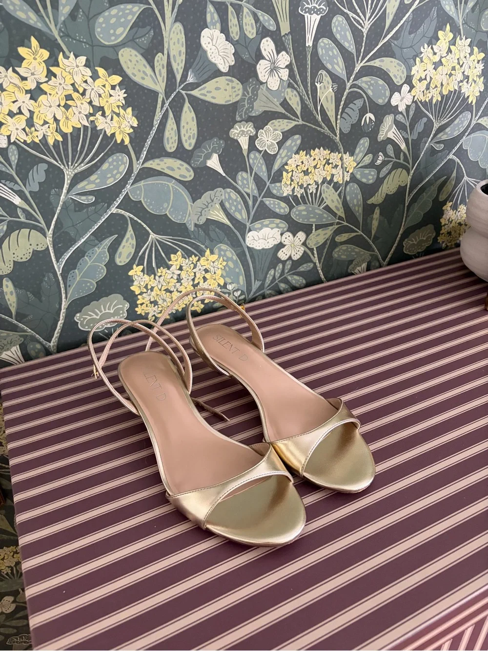 Anthropologie Gold Slingback Sandals - Elegant Women’s Dress Shoes